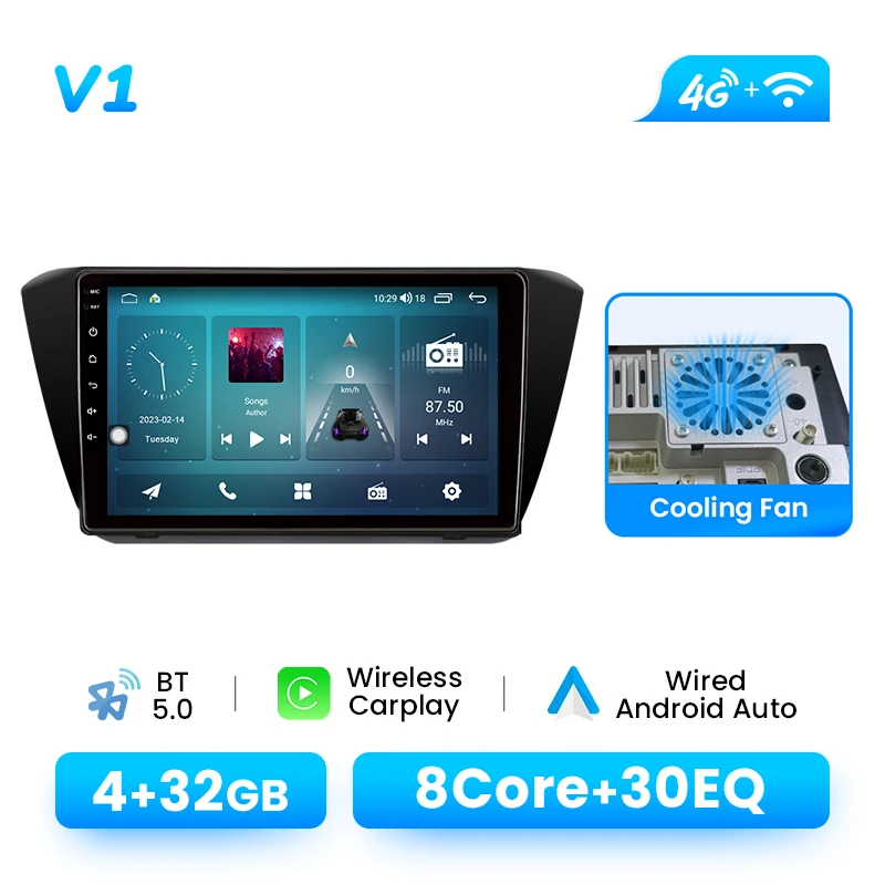 1280*720P IPS Scherm Draadloze CarPlay Android 14 Autoradio Speler Voor Skoda Superb 3 2016-2019 8Core Multimedia GPS 4G Wifi DSP