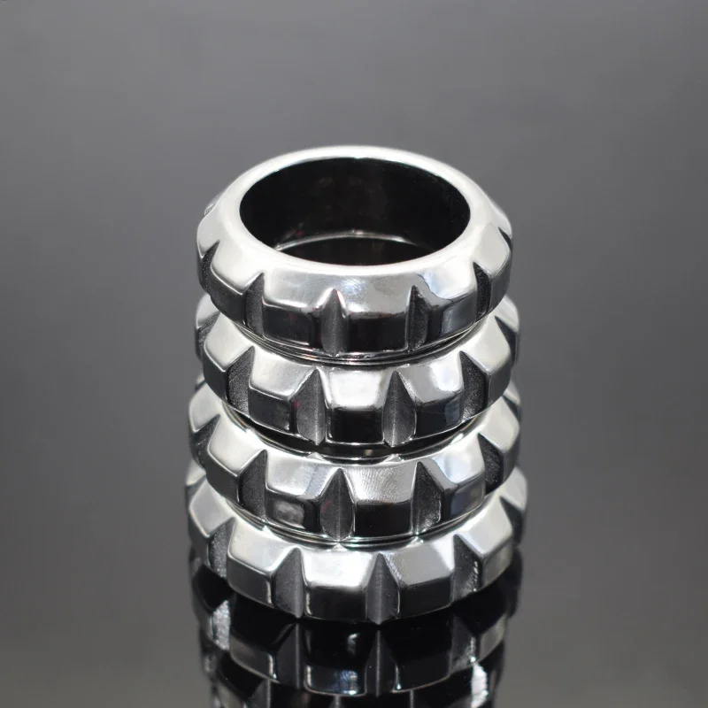 لعبة الجنس للرجل ذكر معدن الفولاذ المقاوم للصدأ قفل القضيب خاتم الديك الحيوانات المنوية ملزمة ممارسة الانتصاب تأخير الوقت تمديد الخصيتين #6