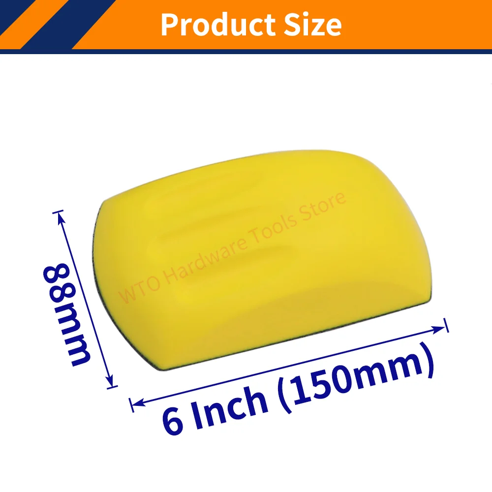 1PC 6 Inch Mouse-Shaped Hand Sanding Block,Hook&Loop Sanding Pad with smoothness PU Foam Material for Woodworking, Home Cleaning