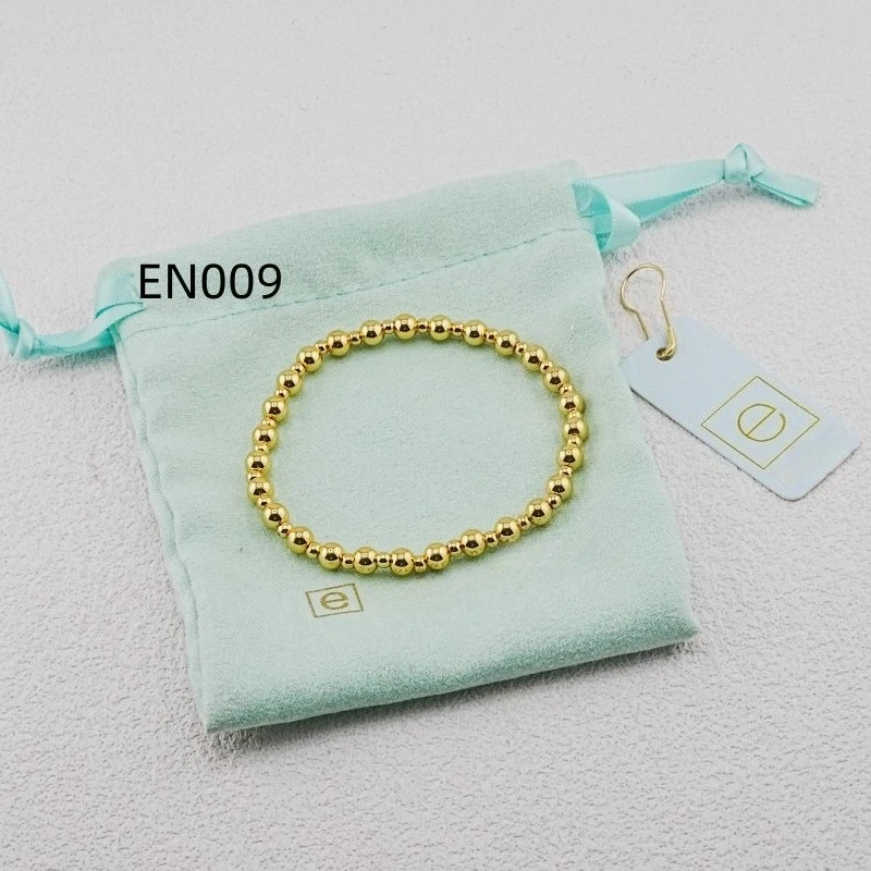 

VKVVA Fashion Jewelry Gold-plated Classic Grateful Pattern 5mm Bead Bracelet For Women Birthday Gifts