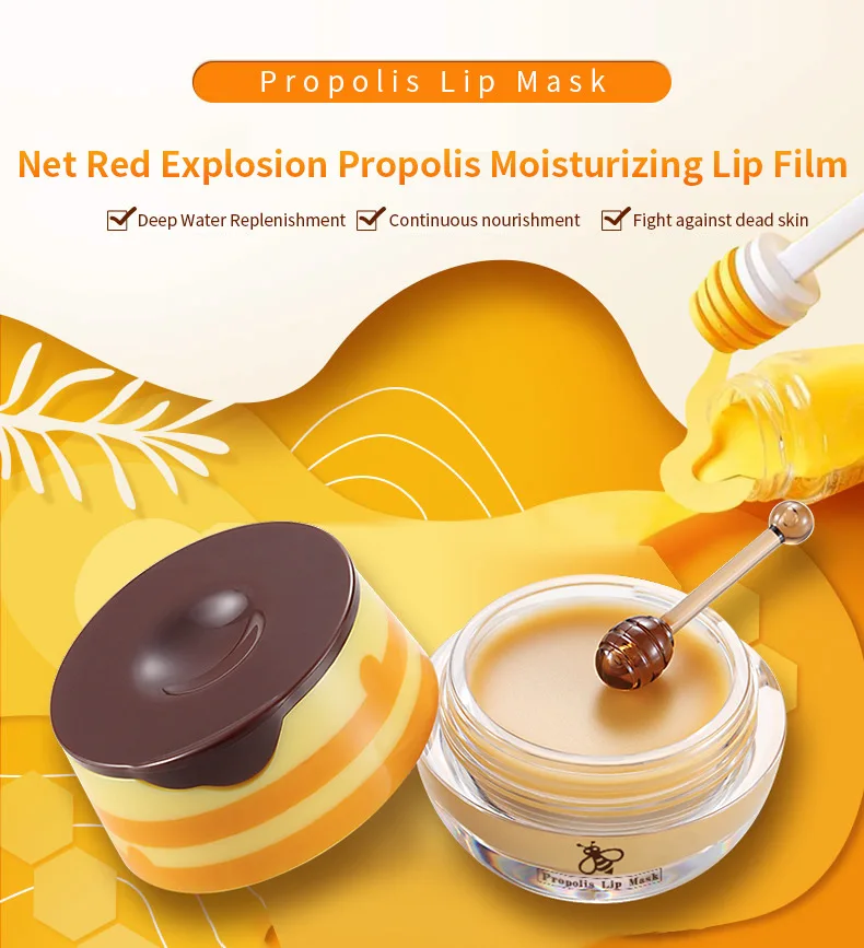 Própolis Hidratante Lip Mask, Lip Lines, produtos De Cuidados Com A Pele