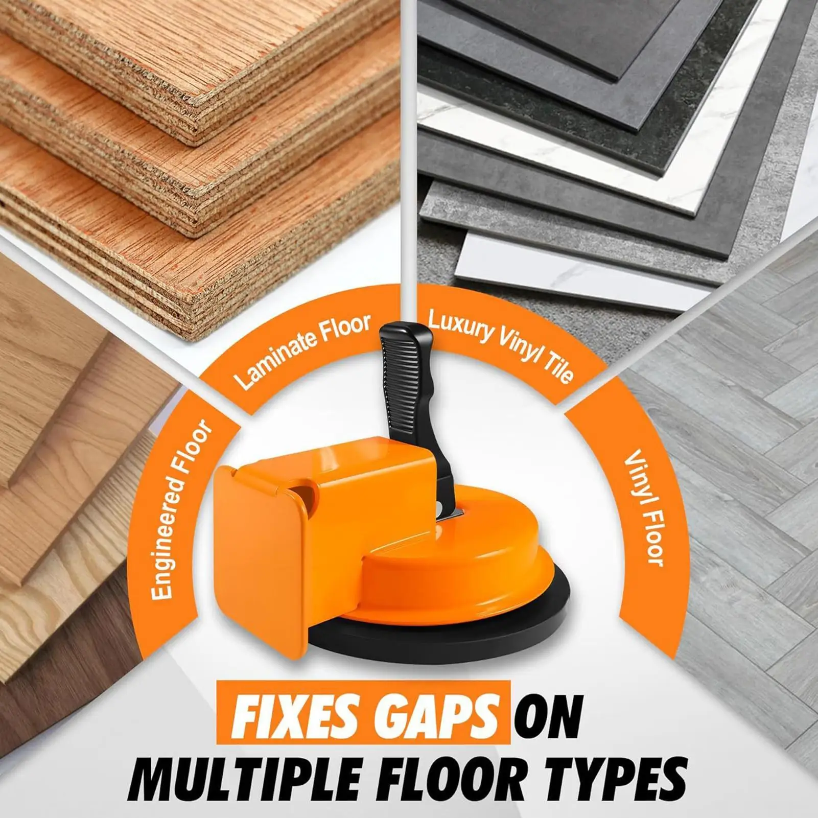 

Floor Crevice Repair tool Kit Flooring Installation Repair Tools with Adhesive Pads Floor Plank Fixer for Home Office Apartment