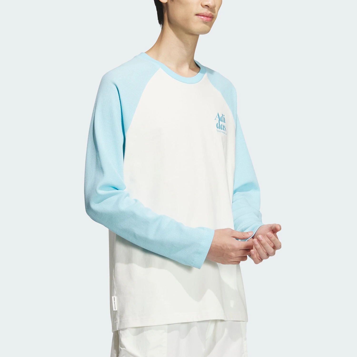 Adidas genuine M LOGO TEE3 Men's Sports Patch Long Sleeve T-Shirt JI9826