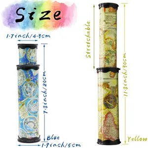 Scalable rotation kaleidoscope, magic glasses, adjustable, extravagant, colorful world, classic, educational toy for children 12 Main Sales Caleidoscope - №3