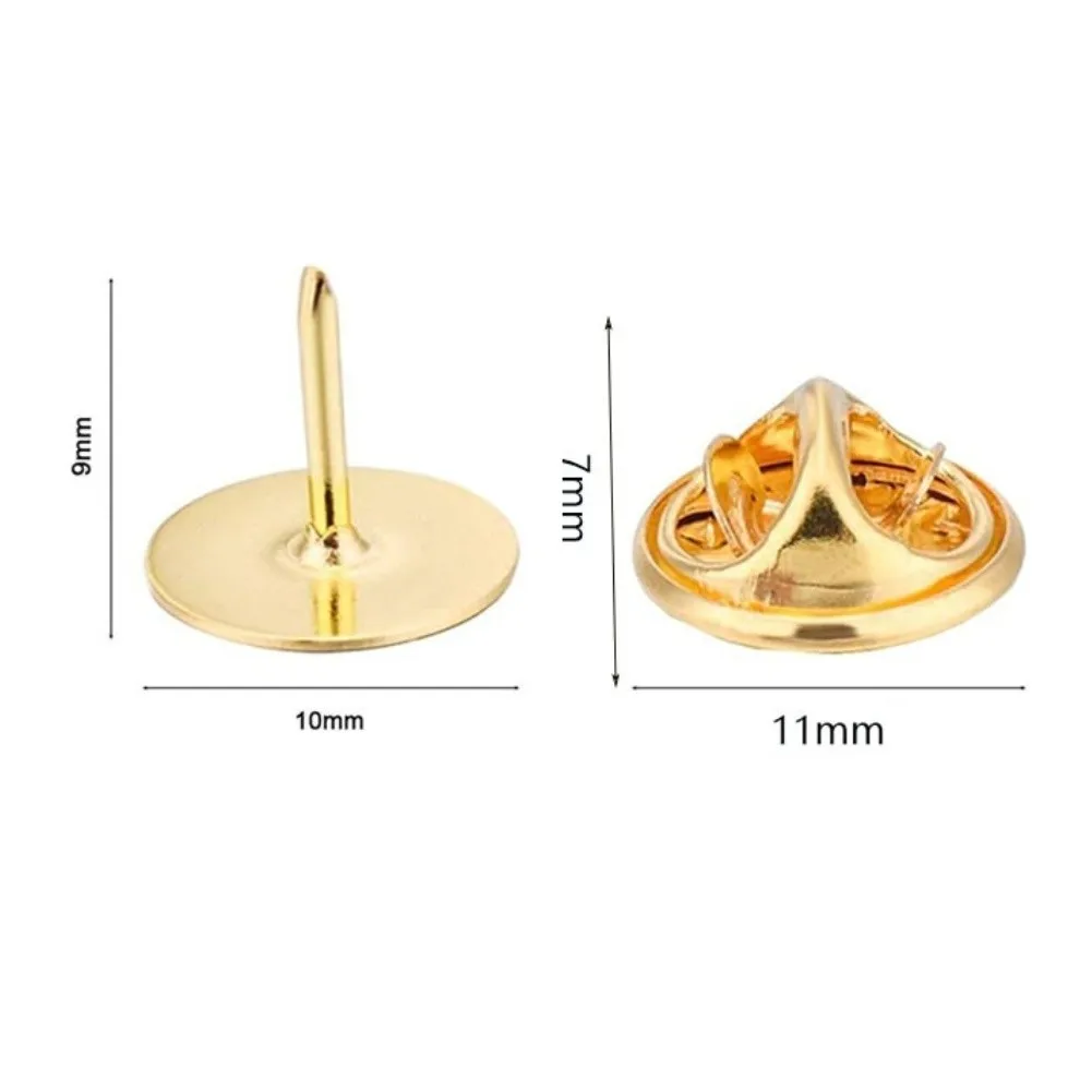 Metal Pin Back with Butterfly Clutch and Disc Base for Brooch Making Lapel Pins Name Badges Craft Jewelry and DIY Applications