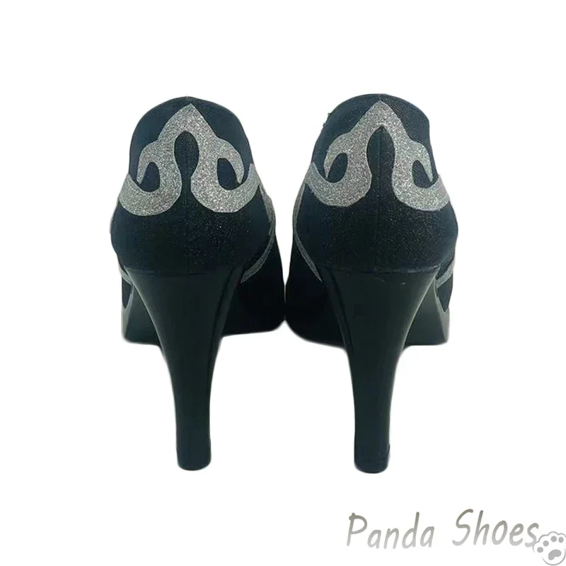 ماري تأثيري أحذية أنيمي لعبة الهوية الخامس الأحذية السوداء الدموية الملكة ماري تأثيري حلي الدعامة أحذية لحفلة الهالوين