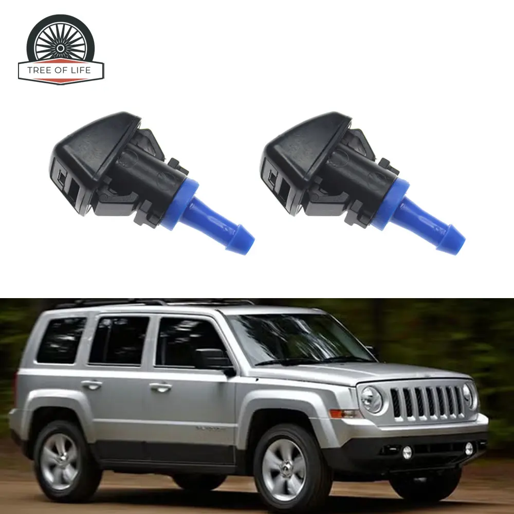 

2 шт. 05303834AB 5303834AB, форсунки стеклоочистителя переднего стекла автомобиля, распылительная форсунка для JEEP PATRIOT COMPASS MK49 2008-2017