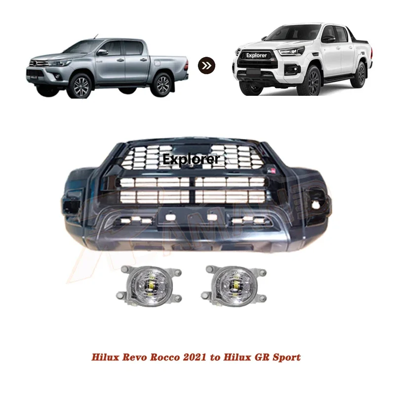 Ramand Hilux Revo Rocco 2021 Convert To Rocco GR Sport Facelift Body Kit For Hilux Revo Rocco 2021 Upgrade To GR