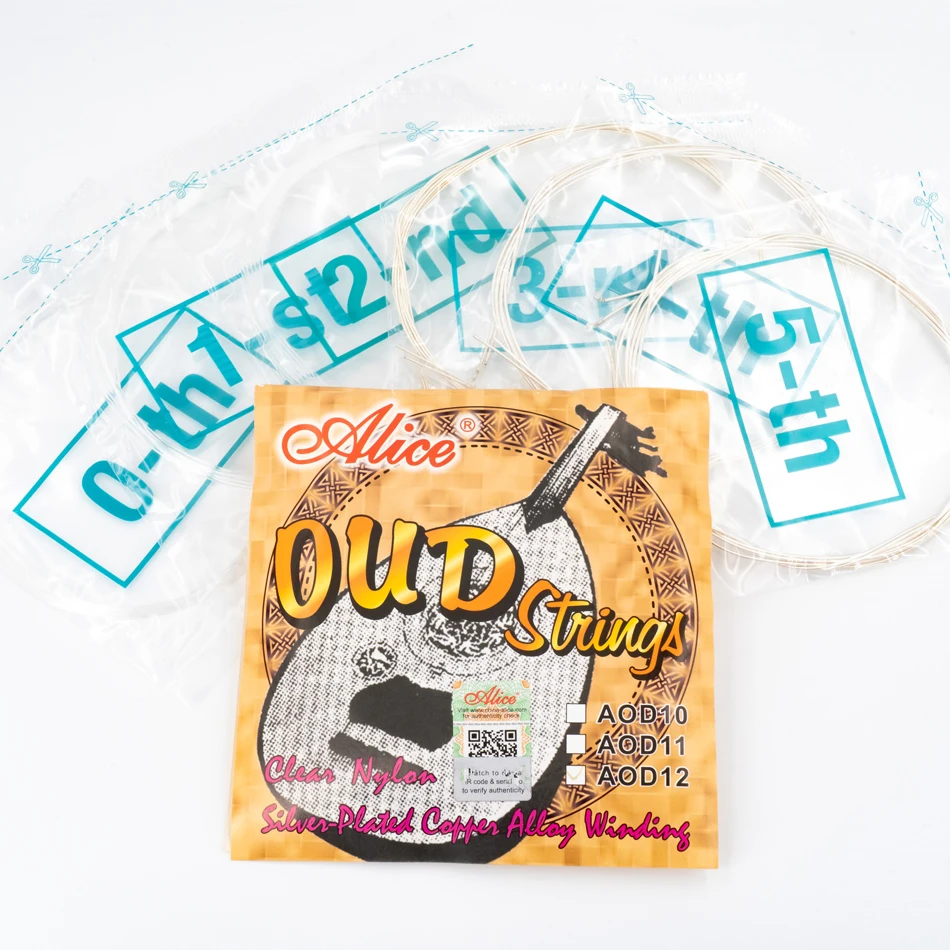 Original Alice AOD-12 OUD Strings UD/UT 12 Courses Strings Clear Nylon And Silver-Plated Copper Alloy Wound