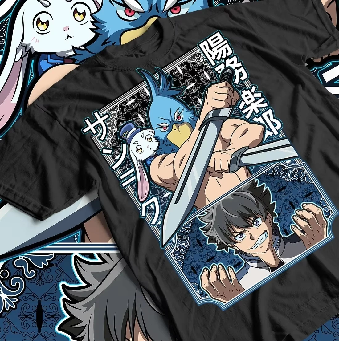 Herrenbekleidung Shangri-La Frontier Sunraku Hizutome Rakuro Figuren-T-Shirt, Grafik-T-Shirt Japan