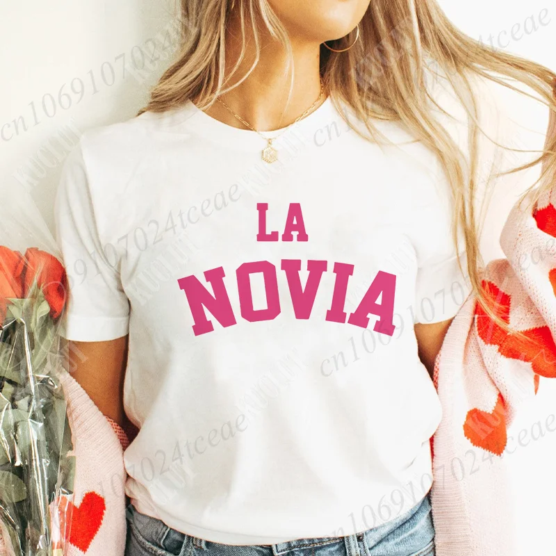 Spanish Team Bride T-Shirt Bachelorette Blouses Bridal Wedding Party Tops Girls Nights Single Farewell Tees Fashion Graphic Tees