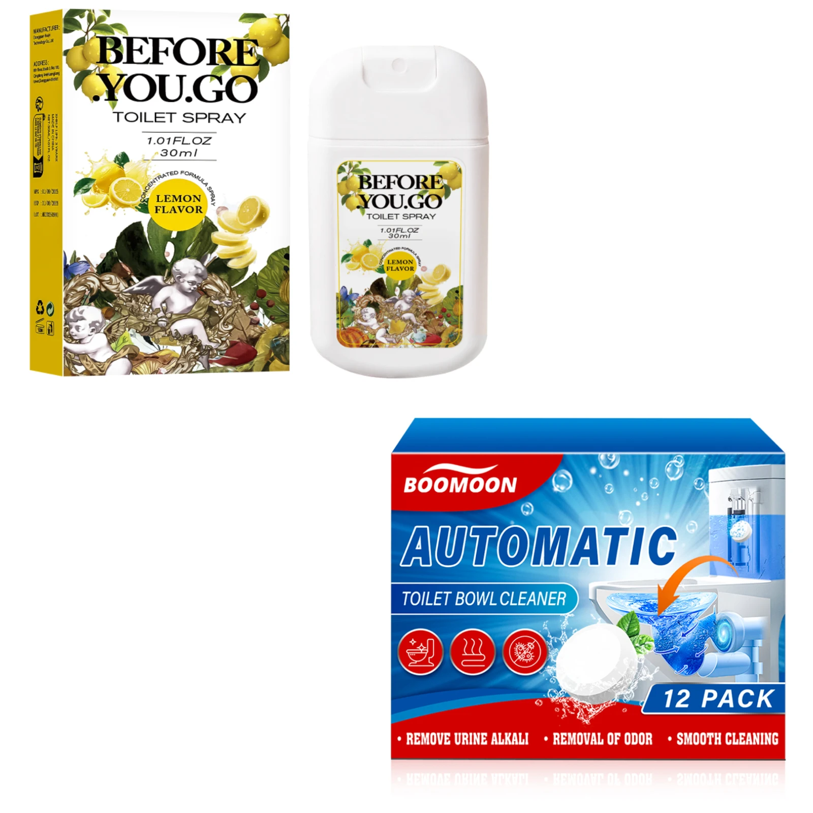 Geüpgradede All-in-One Automatische Toilet Reinigingstabletten 12-pack - Diepgaande reiniging, verwijdert direct kalkaanslag & urinegeur.