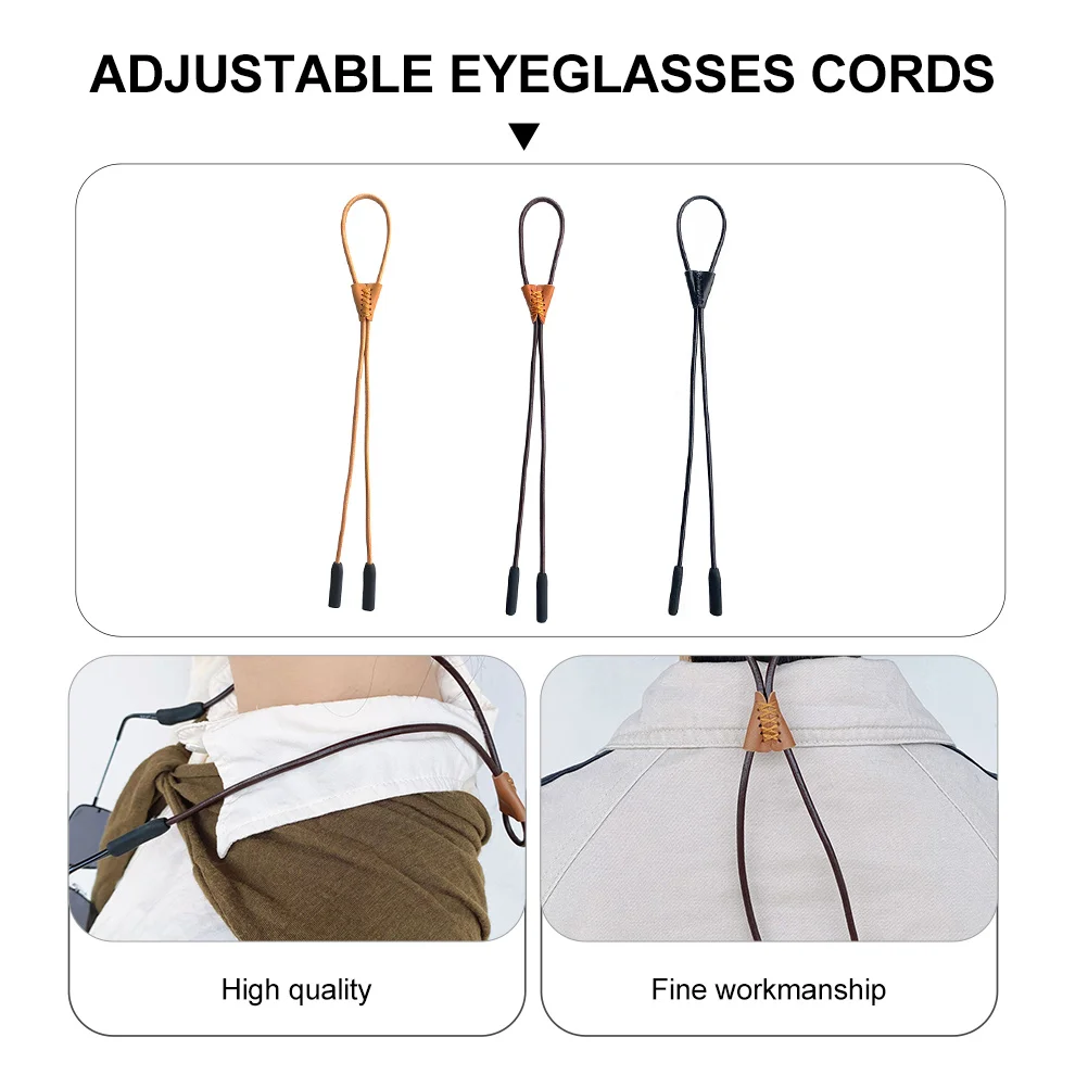 

3 Pcs Glasses Rope Anti-slip Straps Adjustable Eyeglasses Cords Sun Holder Chain