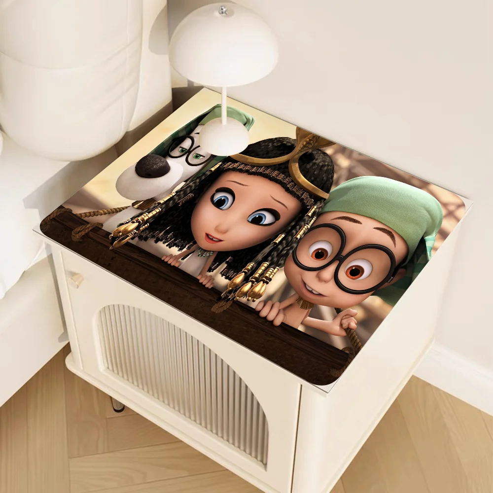 Amine Cartoon Mr. Peabody & Sherman Non-slip Fast Water Absorption Anti-scalding Imitation Tile Printing Coffee Machine Pad