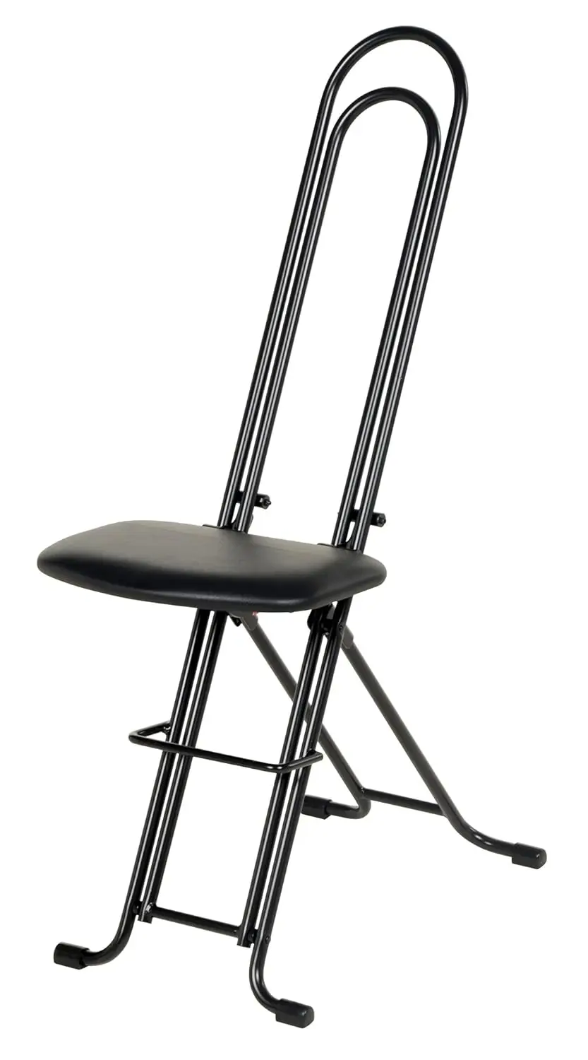 Chaises de travail ergonomiques en hauteur d'acier CPRO-800LP 18,5 po. à 35 po. 220 lb. Capacité Noir