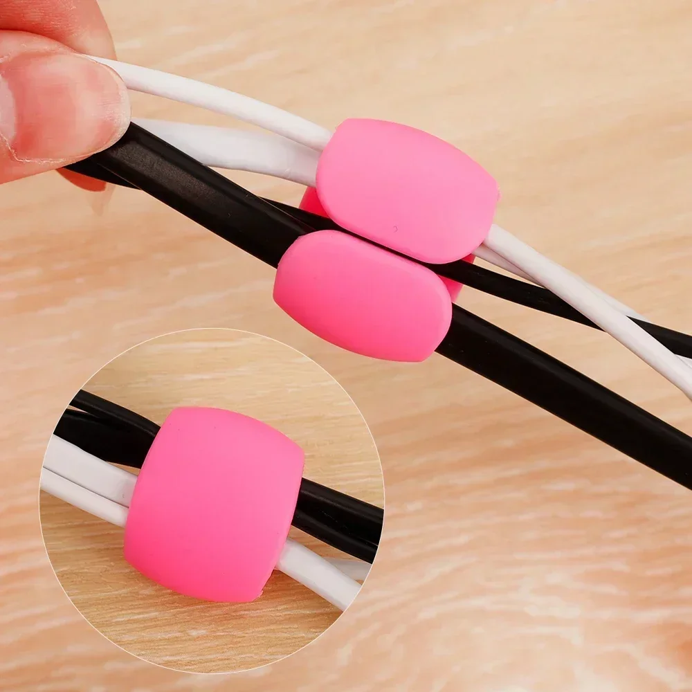 1/2/3/5/8pcs Charge Cable Protectors Travel Data Cord Clip Decoration Earphone Charging Cables Storage Buckle Cable Organizer