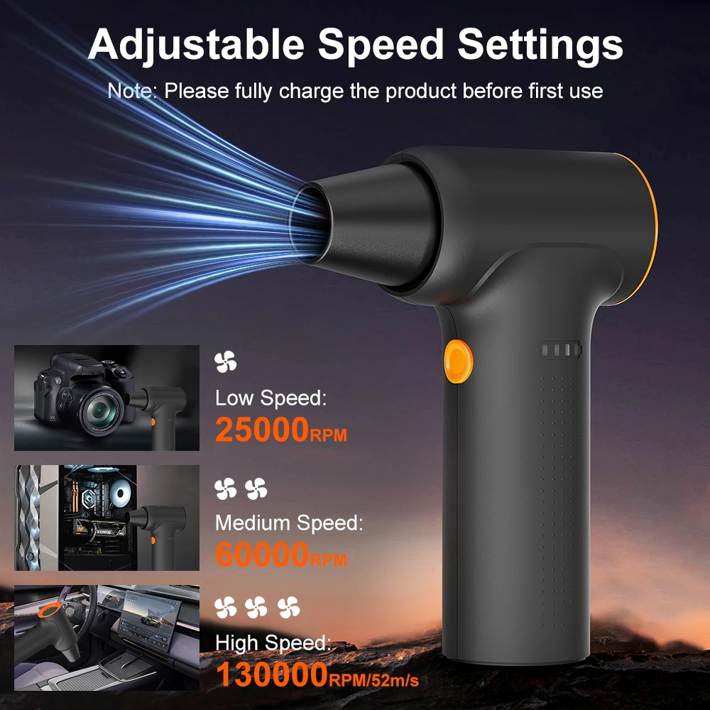YIJY 130000 دورة في الدقيقة مروحة نفاثة Turbofan عالية الطاقة يده مروحة نفاثة فرش السيارات متغير السرعة منفاخ الغبار تنظيف أداة منفضة الهواء