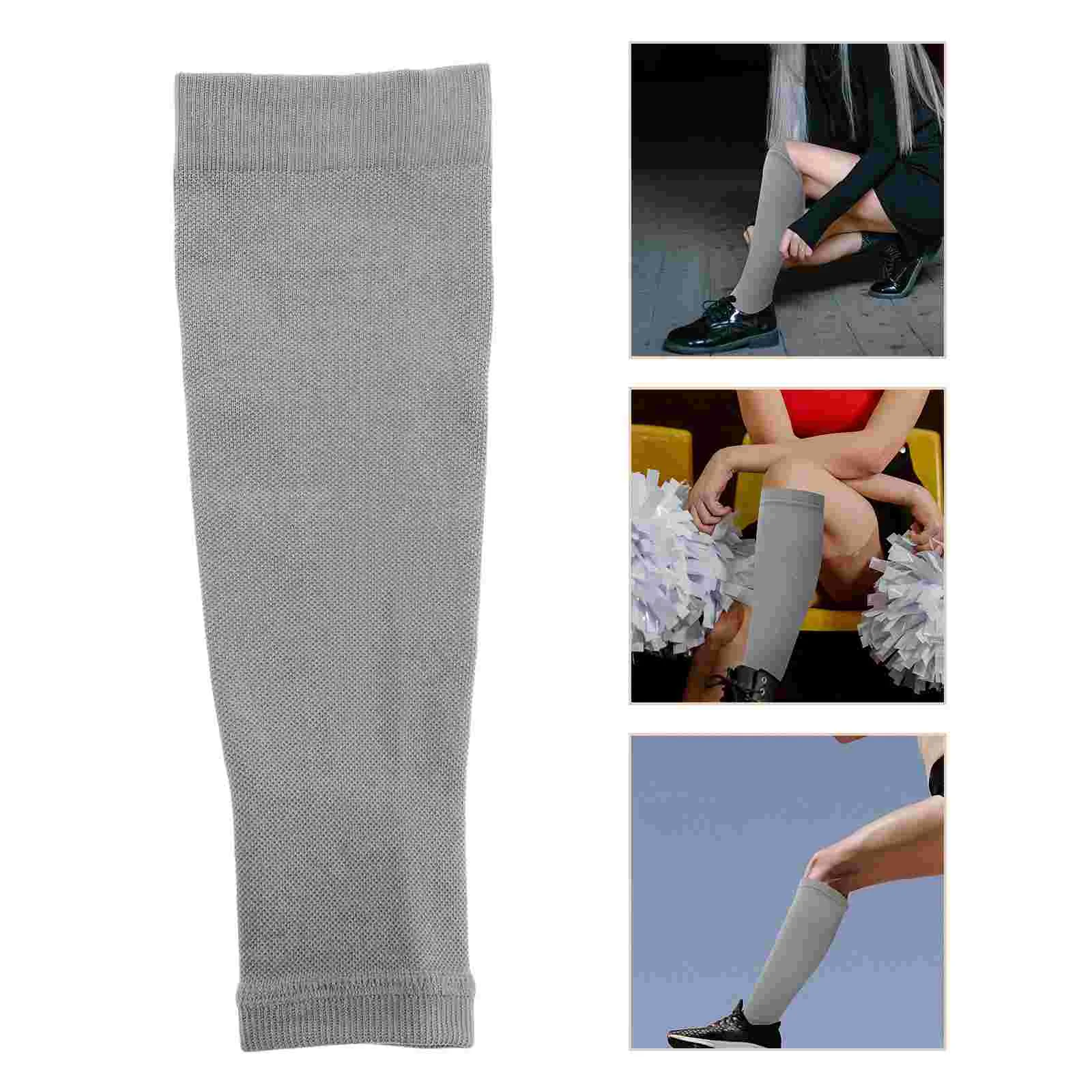 Sports Compression Leg Warmers Soccer Shin Guard Sleeves Protective Socks Running Pressure Guards Adult Calf Man