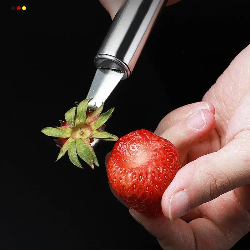 Strawberry Huller Metal Tomato Stalks Fruit Leaf Knife Stem Remover Gadget Strawberry Hullers Kitchen Accessories Кухня