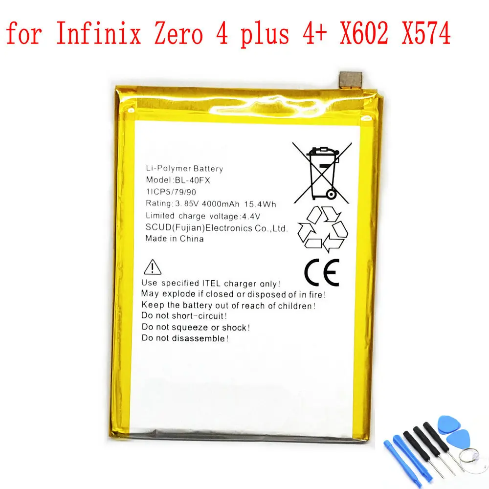 

NEW BL-40FX BL 40FX 4000mAh Battery For Infinix Zero 4 plus 4+ X602 X574 Mobile phone