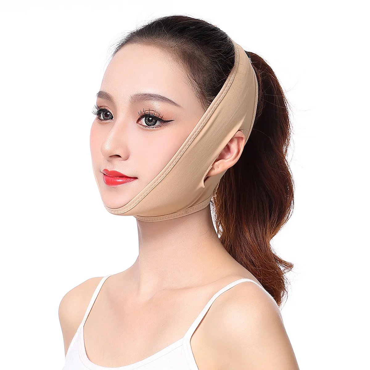 

Facial Lifting Belt Breathable Soft Skin-Friendly Tight Fit Sculpting Strap For Double Chin Reduction Firming Face