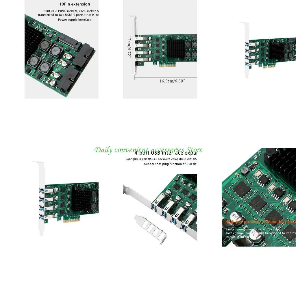 

97QB 8 Ports USB Super Fast PCI for Express (PCIe) Expansion Card for Windows Ser