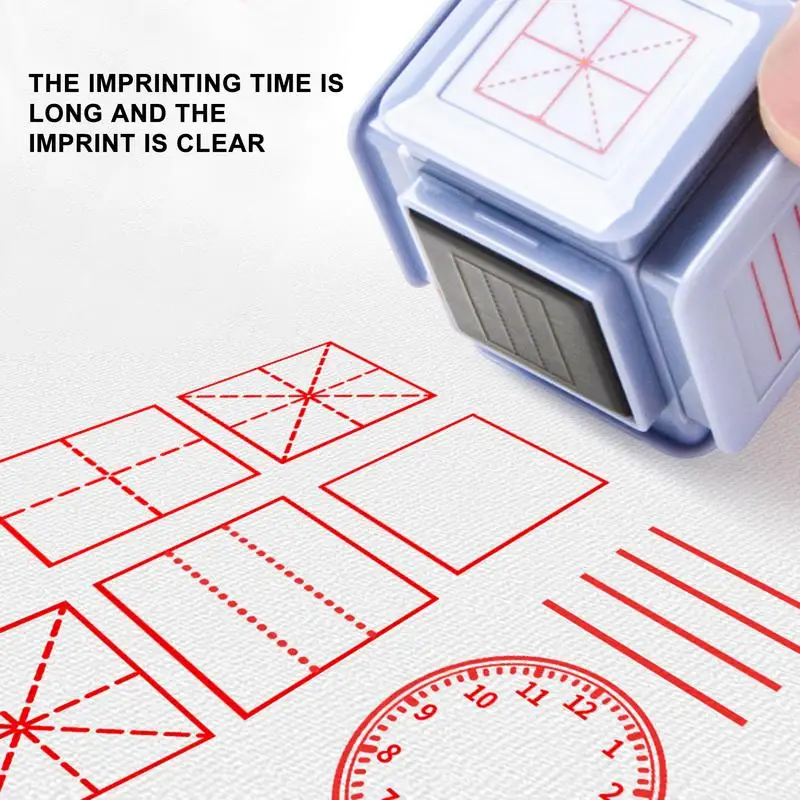 Teacher Stamp Tool Portable School Self-Inking Stamps With Ink Business Paper Work Text Stamps For Kids Adults Teachers