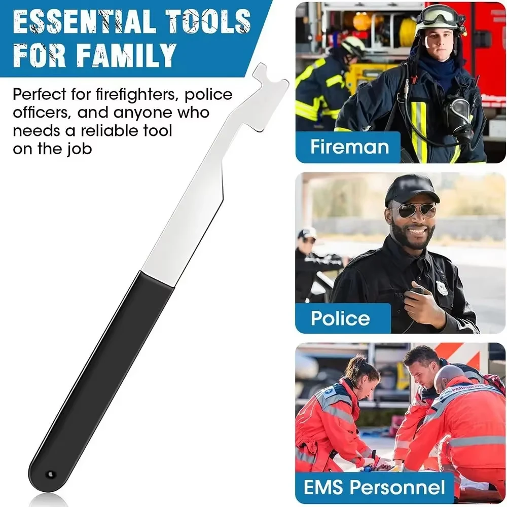 Stainless Steel Firefighting Tool Multifunctional Door Seam Manual Firefighter Lock Opener Hand Durable Portable Hand Tools