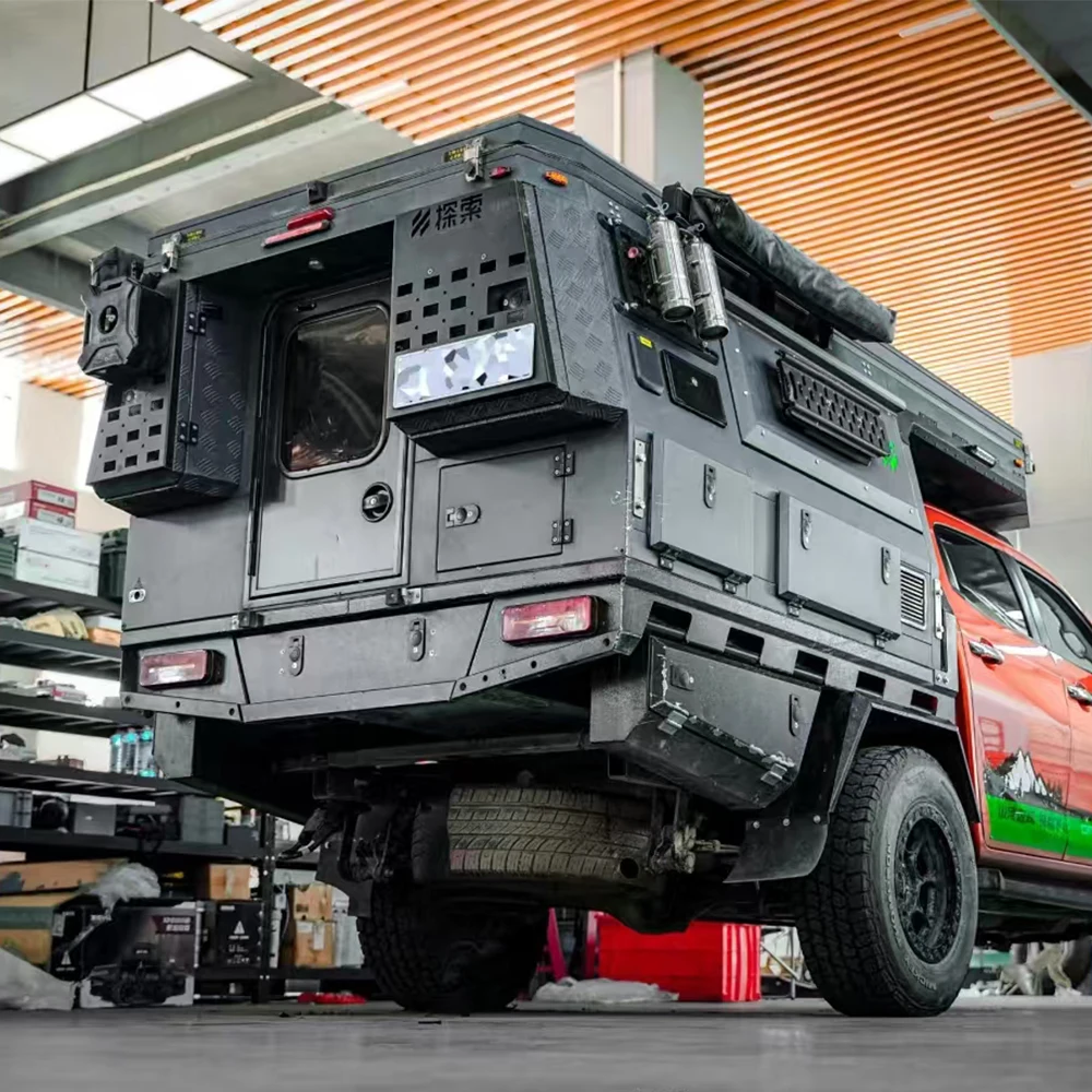 TP09 Pop up Flat Bed Campers for Mid & Full Size Trucks Camper Flatbed Four Wheel Camper Customized view 5