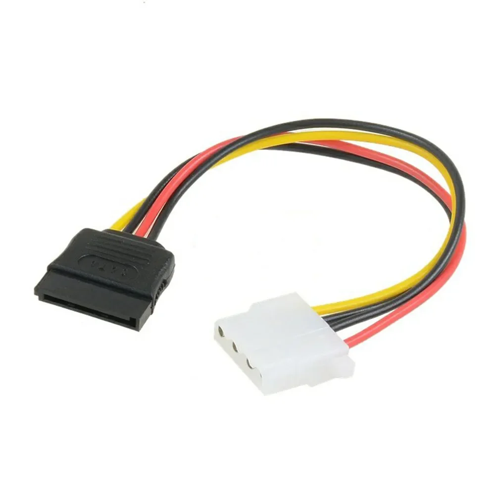 SATA Power Cable Serial SATA 15pin Female to Molex IDE 4pin Female Power Supply for HDD power cable