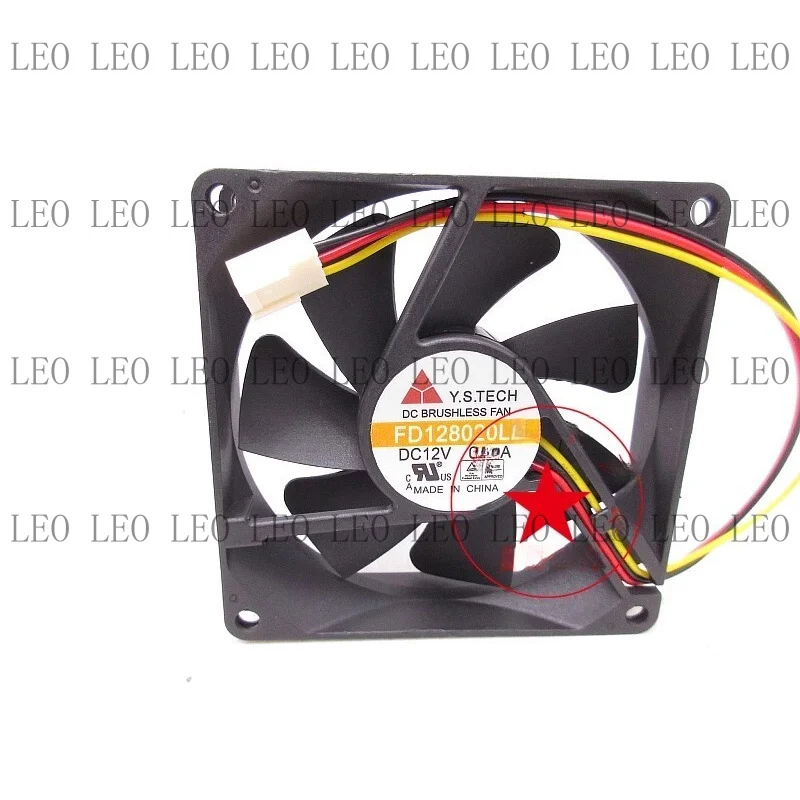 MY For Y.S.TECH FD128020LL 8CM 8020 12V 0.10A 3pin Cooling Fan