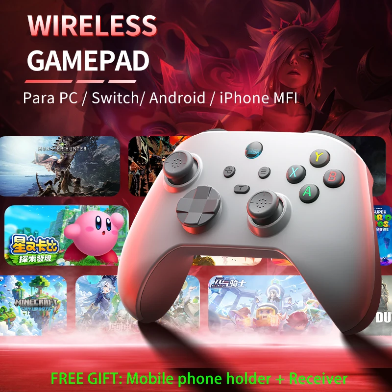 Беспроводной геймпад для Nintendo Switch, iPhone, Android, мобильных телефонов и ПК, с датчиками Холла, Bluetooth