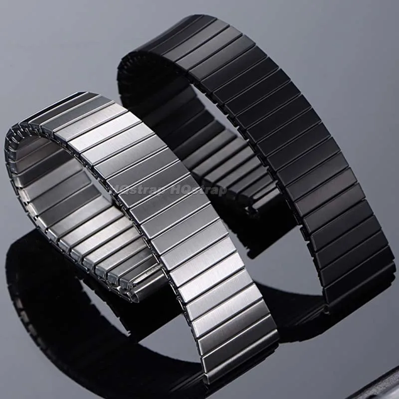 Pulseira de metal elástica de expansão 20mm para huawei para galaxy watch 3 45mm faixa de relógio de aço inoxidável elástica acessórios universais