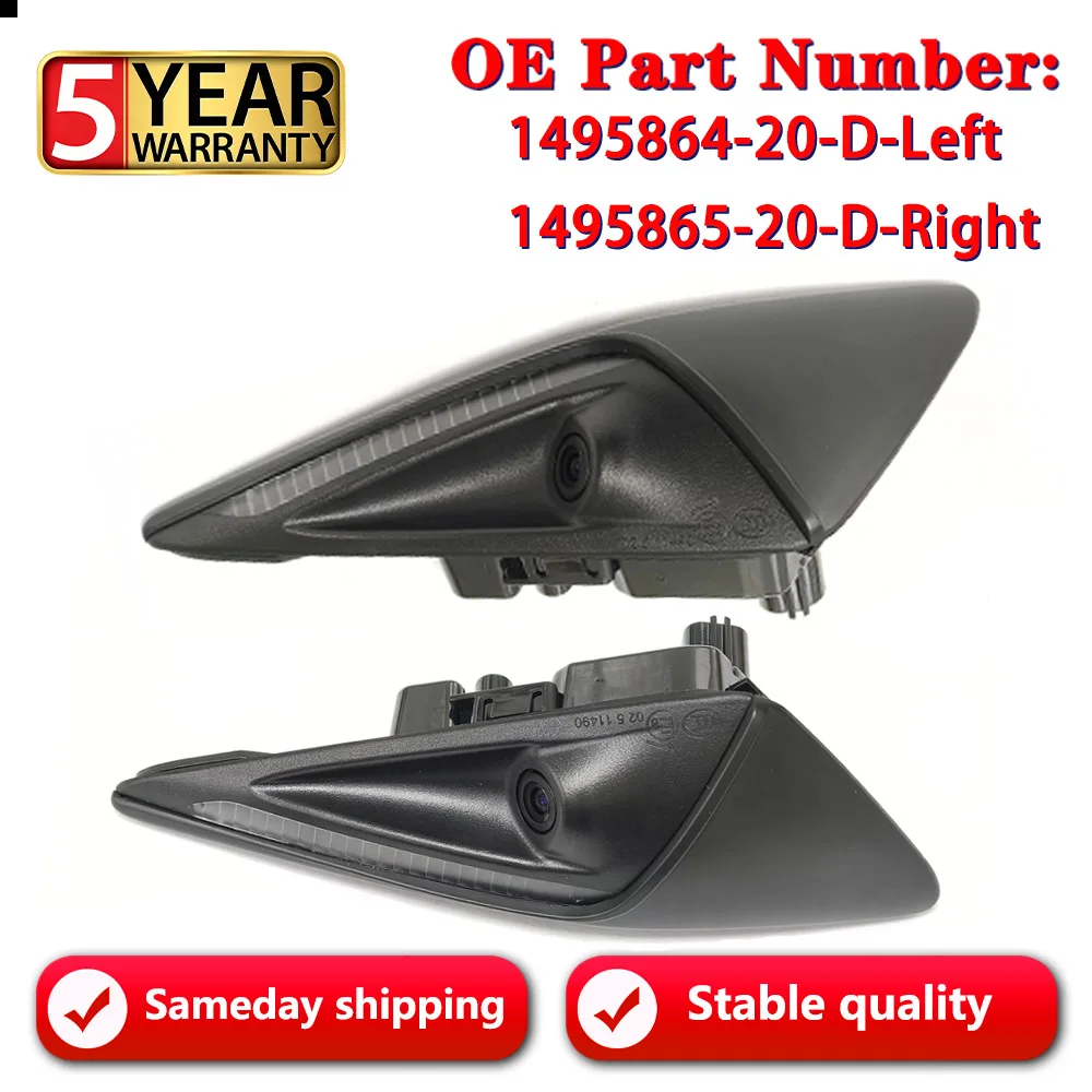 1495864-20-D 1495865-20-D New Lamp Side Repeated Camera Left Right Hand for Tesla Model 3 17-23 Model Y 20-25 High Quality