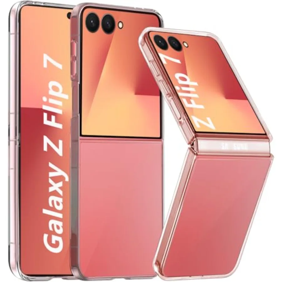 ZFlip 7 Case Clear Matte for Samsung Galaxy Z Flip 7 Case Cute for Galaxy flip Z 7 Phone case Transparent Slim Shockproof PC Co