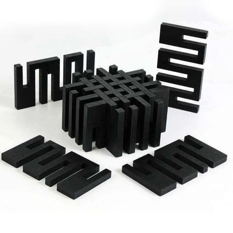 

Twelve Piece Puzzles Wooden Luban Lock Difficult Brain Teaser For Kids & Adults IQ Test Mind Challenging Games Unique Gifts