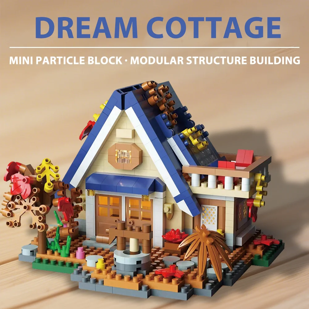 Set di blocchi da costruzione Dreamy Tree House - Kit modello fai da te in legno 3D, giocattolo puzzle creativo per bambini e adulti