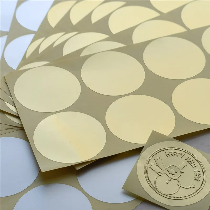 50mm Round Embossed Seal Stamp Stickers Gold Silver Certificate Award Sticker Envelope Wedding Party Gift Business Seal Sticker