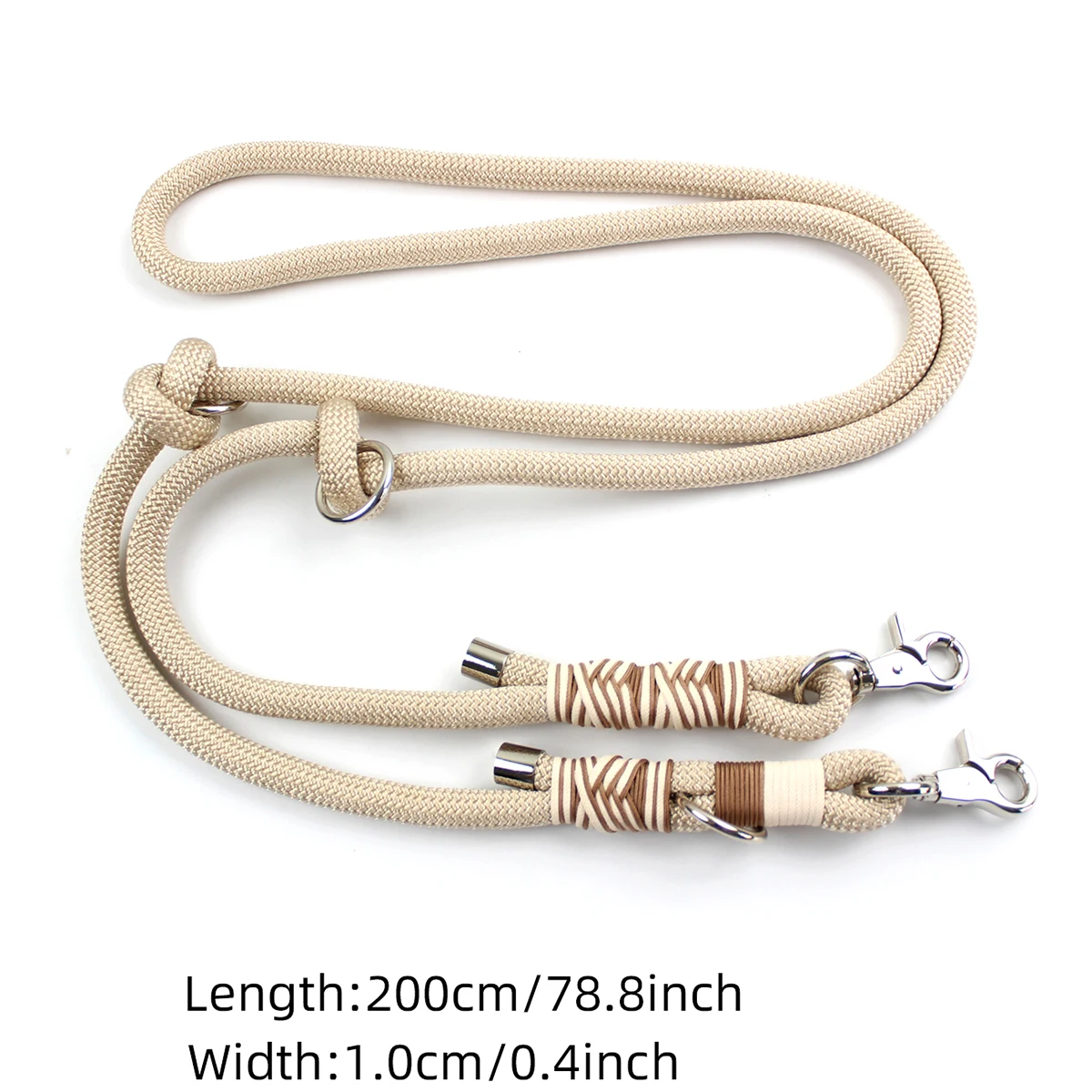 أبازيم مزدوجة مضفرة المقاود للكلاب بلون متعدد الوظائف المنسوجة يدويا المقود المشي في الهواء الطلق مع الكلاب المتوسطة والكبيرة