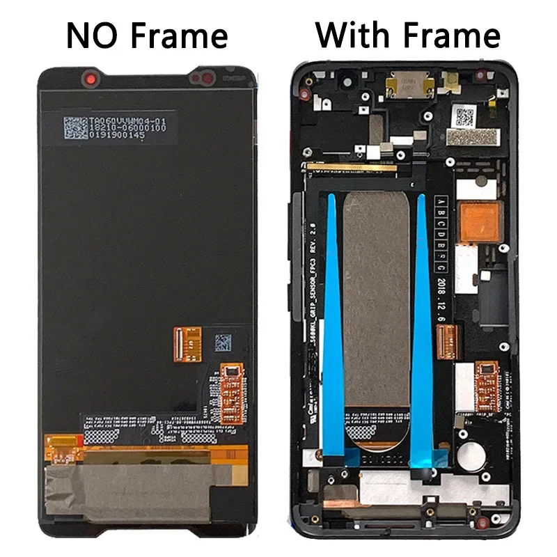 For ASUS Rog Phone ZS600KL LCD Replacement For ASUS ROG 1 Display Touch Screen Digitizer with Frame Assembly Repair Parts