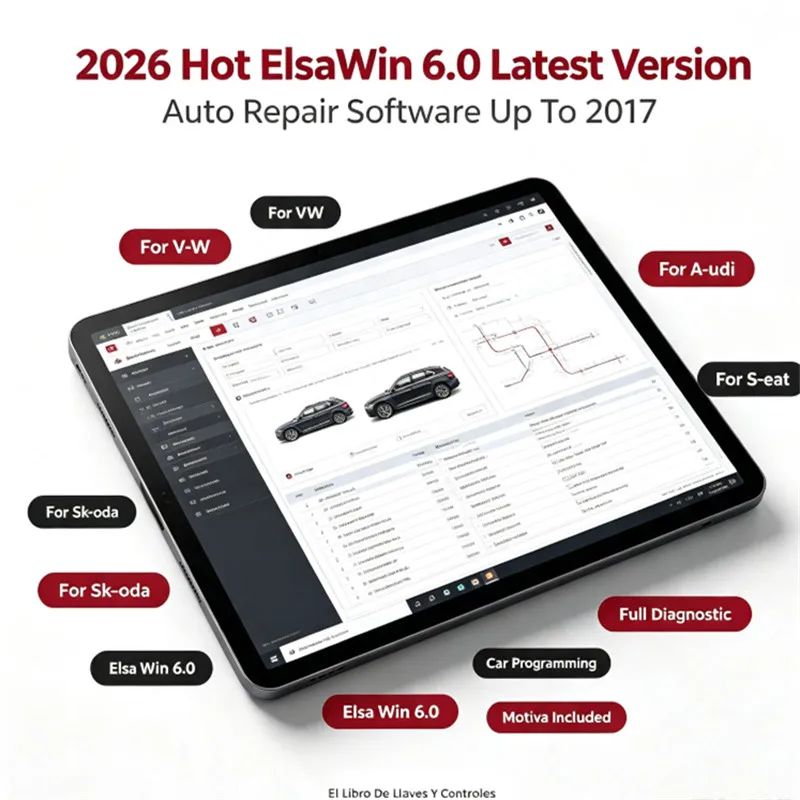 2026 Hot ElsaWin 6.0 Latest Version for V-W For A-udi For Sk-oda For S-eat auto repair software motiva Elsa Win 6.0 up to 2017