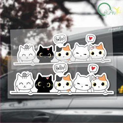 Car Sticker Cute Cartoon Cat Vinyl Stickers Waterproof Decals Car Accessories Decor Pegatinas Para Coche