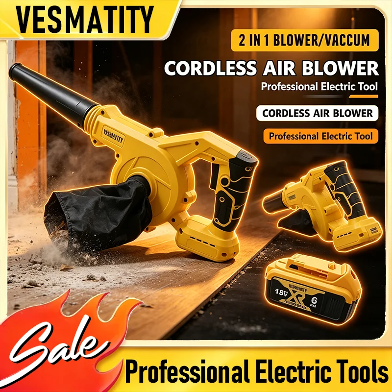 100% Original Collector Leaf Duster Multi-Use Wireless Air Blower Vacuum Cleaner Electric Dust Tool For Dewalt Battery
