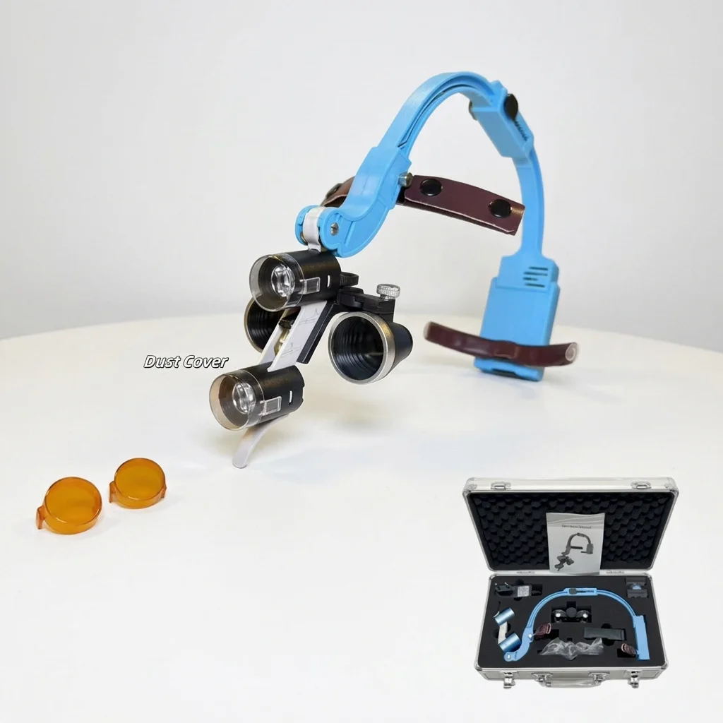 

Dentl Lamp 2.5X 3.5X Dentl Magnifier Adjustable Dust Cover Oral Examination Light ENT Department