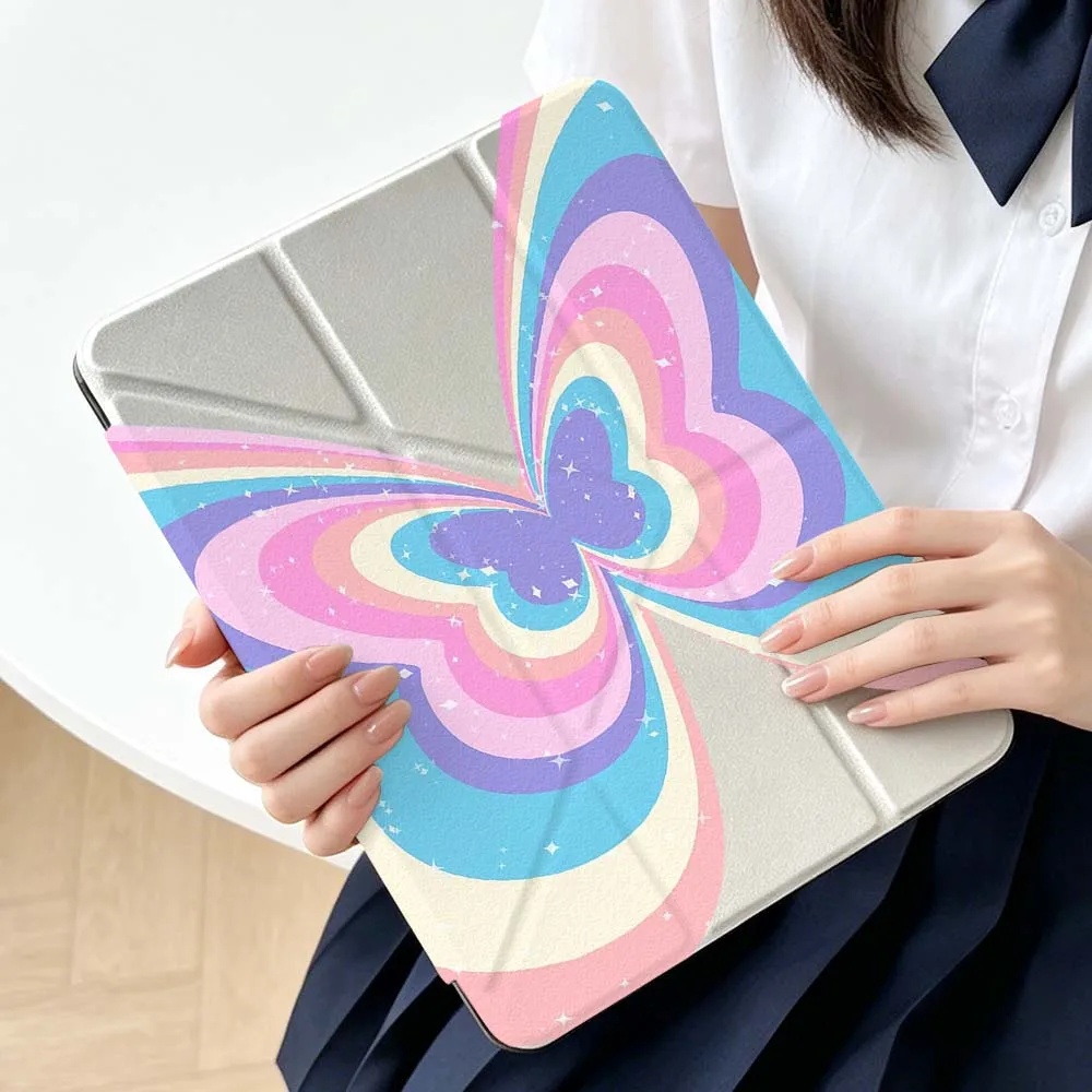 

Rainbow Butterfly Wings Soft For Apple iPad Air A16 4 5 11th 10th 7th 11 12.9 13 10.5 inch Gen 3Y Tablet Case