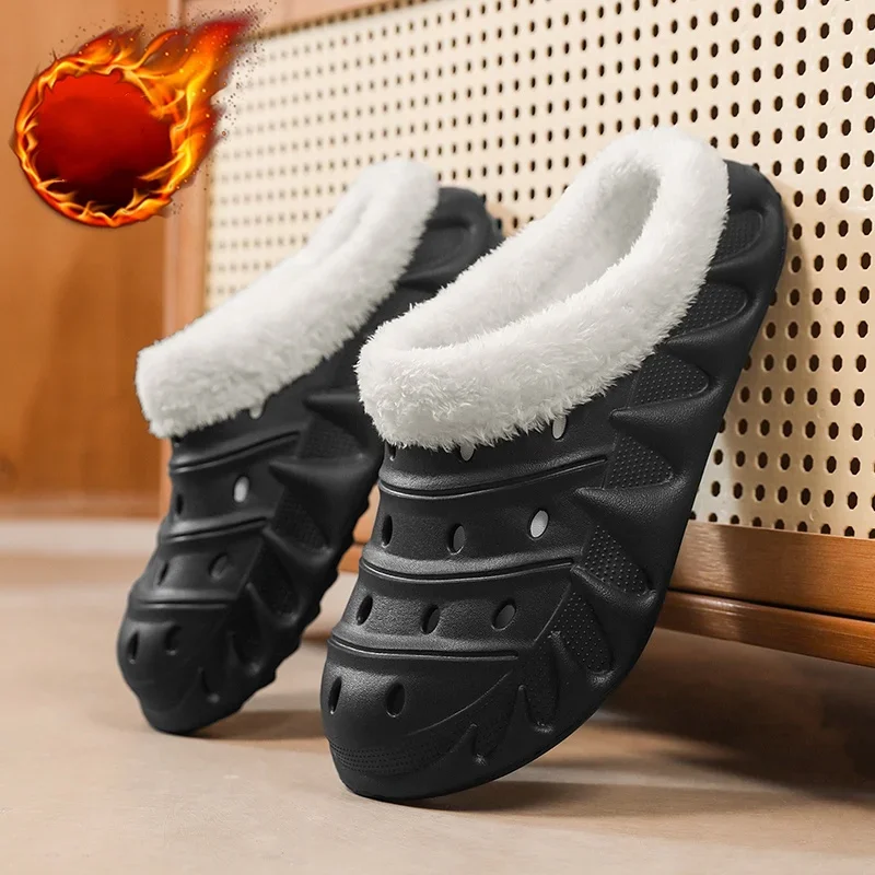 الخريف والشتاء داخلي المنزل عدم الانزلاق 2025 نمط جديد المنزل استخدام نعال من القطن مبطنة بالصوف لارتداء في الهواء الطلق #2