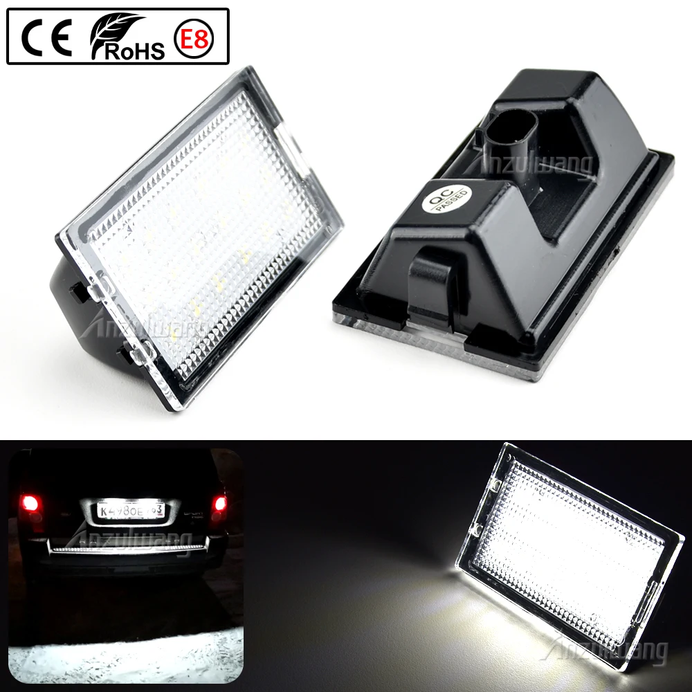 2pcs LED 12V Car License Plate Light For Land Rover Discovery 3 4 LR3 LR4 Freelander 2 LR2 Range Rover Sport Number Plate Lamp