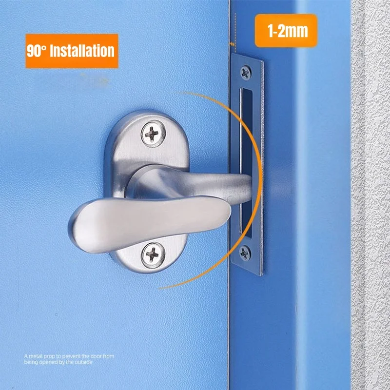 Дверные болты с двумя прорезями из нержавеющей стали, 90 ° /180 °   Замок с откидной защелкой, пряжка для ворот, противоугонные замки, аксессуары для дверных ручек