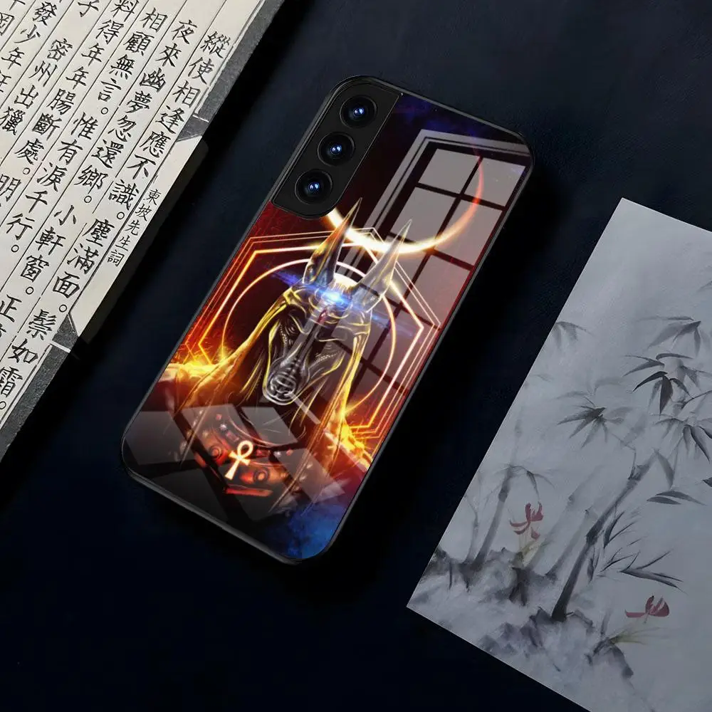 Egypt Nefertiti Anubis Ankh For OPPO A 55 54 One Plus 8T 92s A93s A94 95 8 9 7 Pro FindX3 X5PRO RENO4 RENO7 Reno4se 5F 6Z Glass