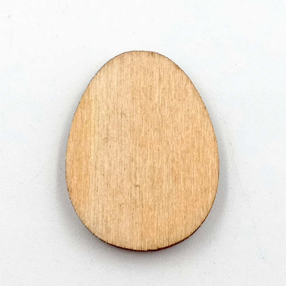 

100pcs 30Mm Unfinished Lime Wood Egg Shape Craft Cutouts For Diy Painting Decorations Wooden Crafts Pieces School Projects Wall